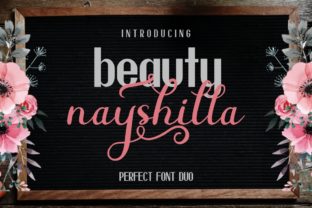 Beauty Nayshilla Duo Font for Handmade Products