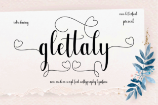 Glettaly: A Script Font with Character