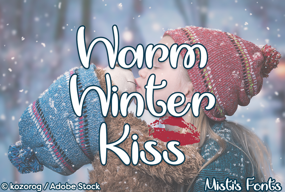 Warm Winter Kiss Font for Cozy Campaign Visuals